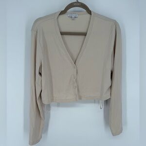 Gianni Bini Beige V-Neck Cardigan